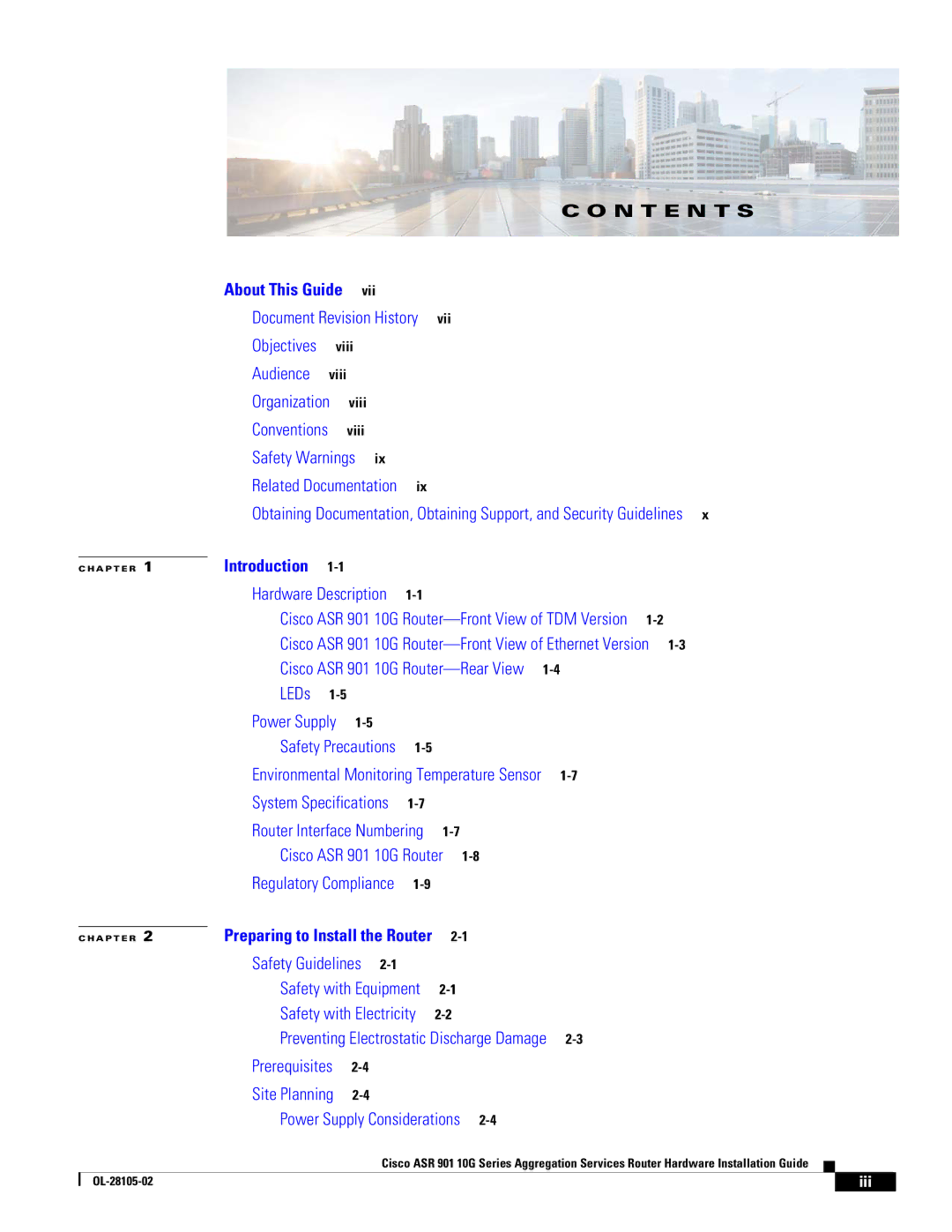 Cisco Systems ASR 901 10G manual N T E N T S 