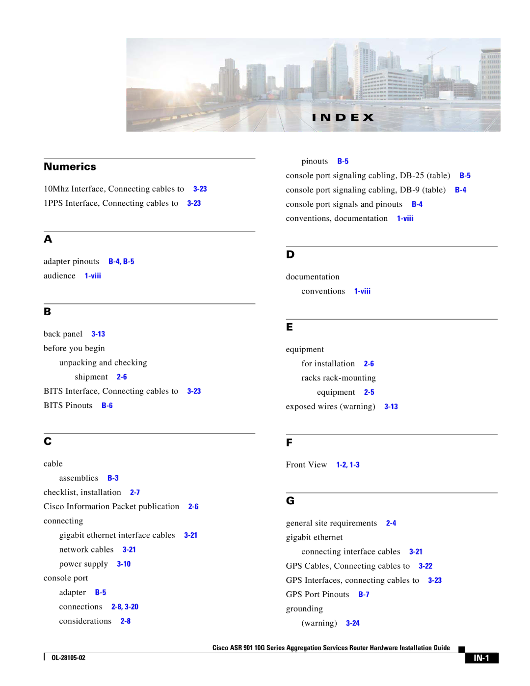 Cisco Systems ASR 901 10G manual Numerics 