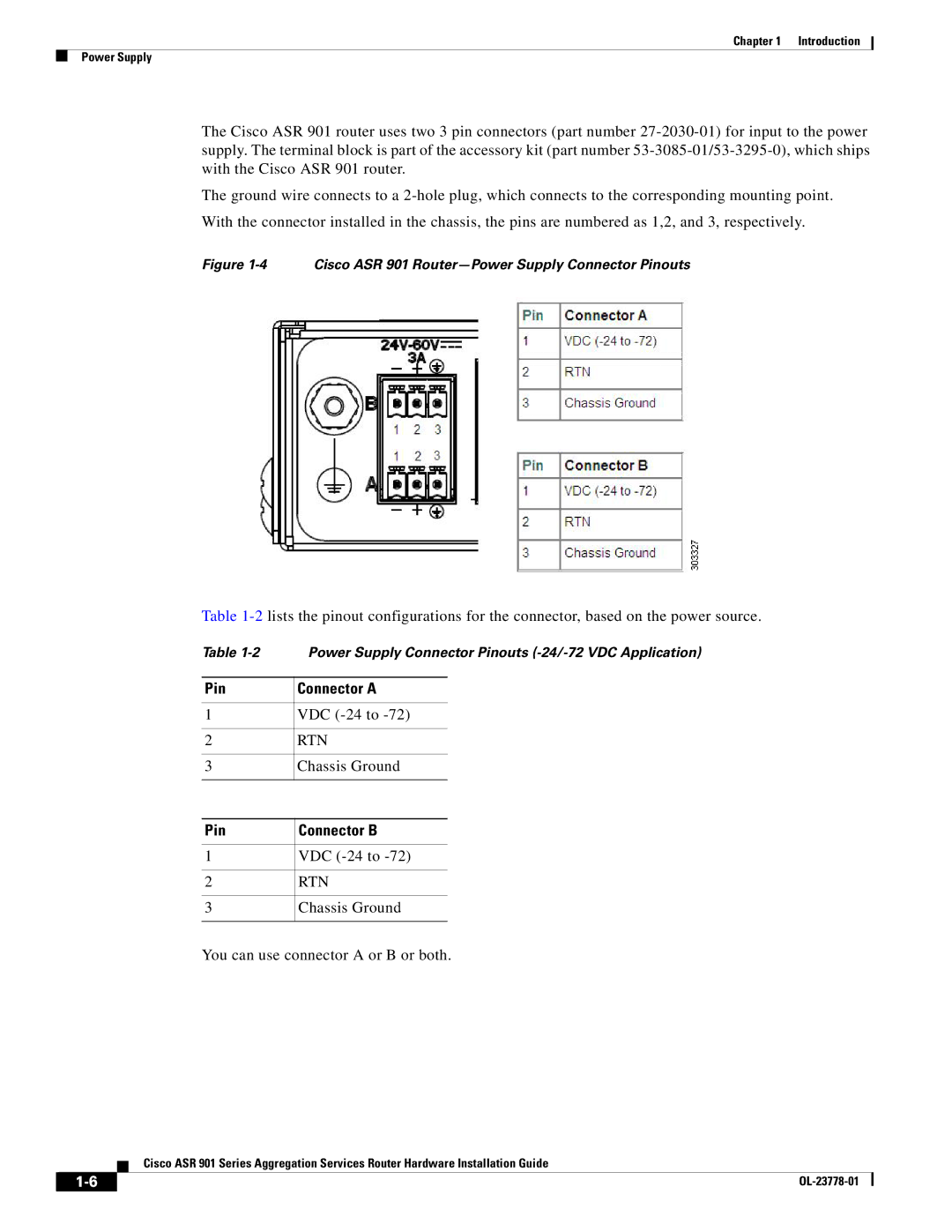 Cisco Systems A9014CFD, ASR 9014CFD manual Pin Connector a, Pin Connector B 