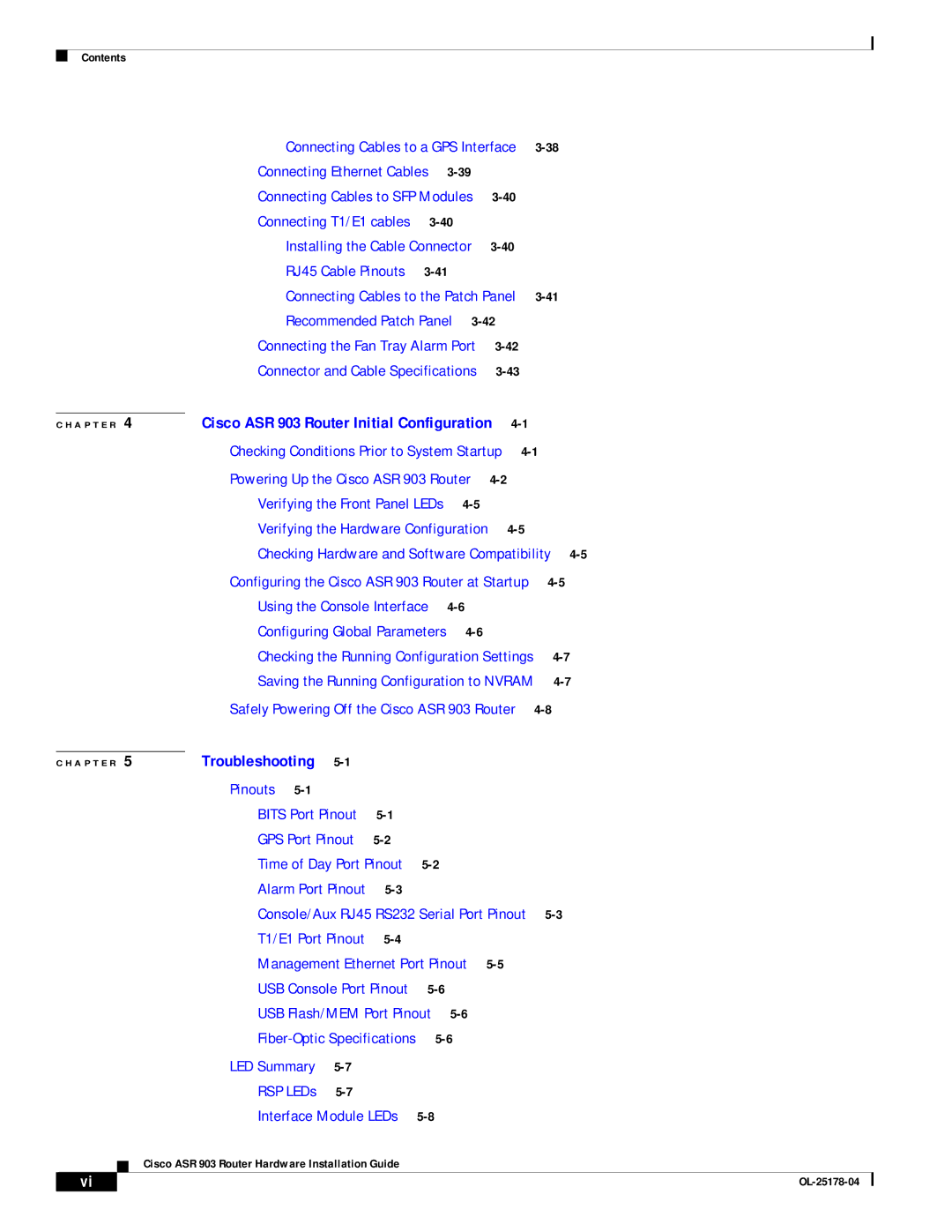 Cisco Systems ASR 903 manual Pinouts 