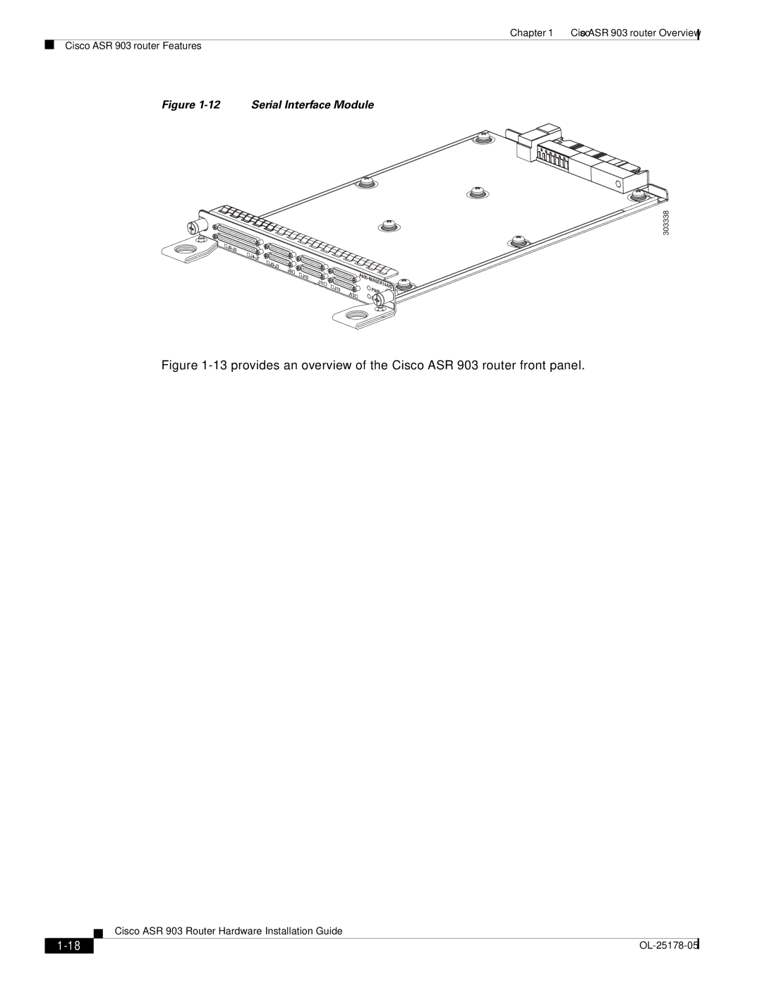 Cisco Systems ASR 903 manual Serial Interface Module 