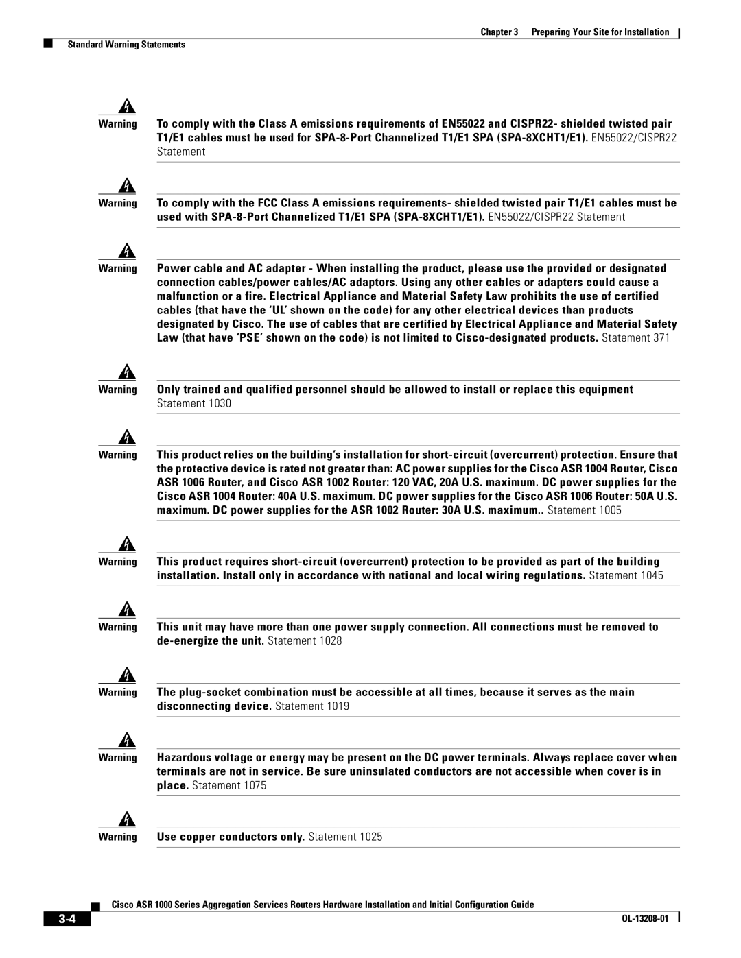 Cisco Systems ASR1000 manual OL-13208-01 