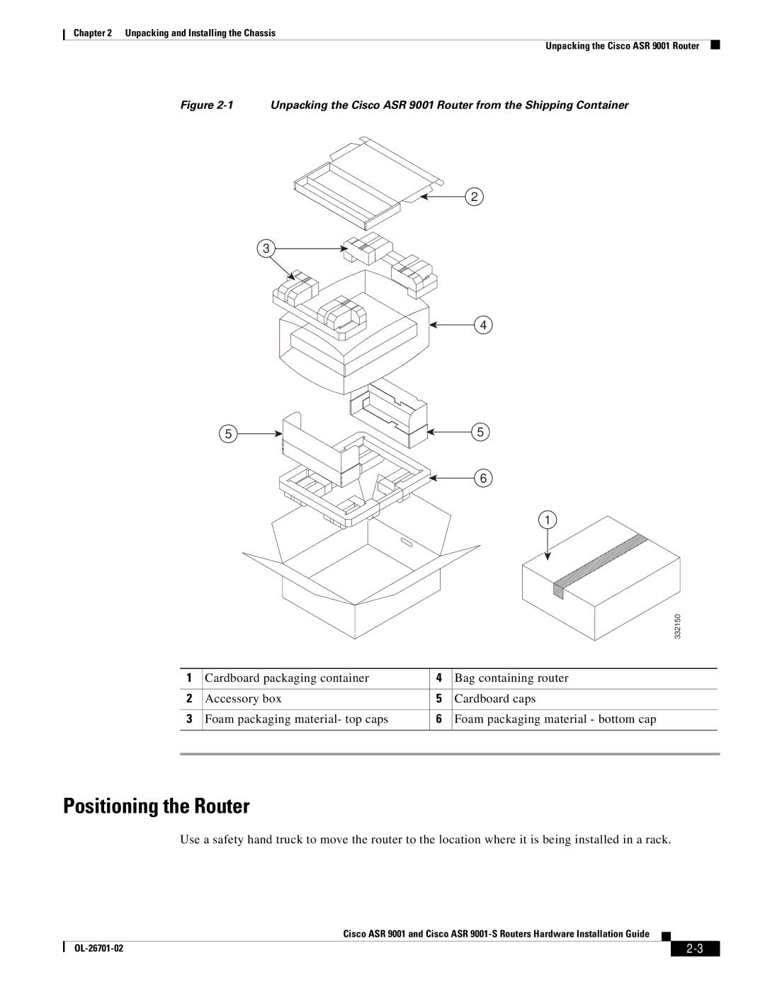 Cisco Systems ASR9001s, 9001S manual Positioning the Router 