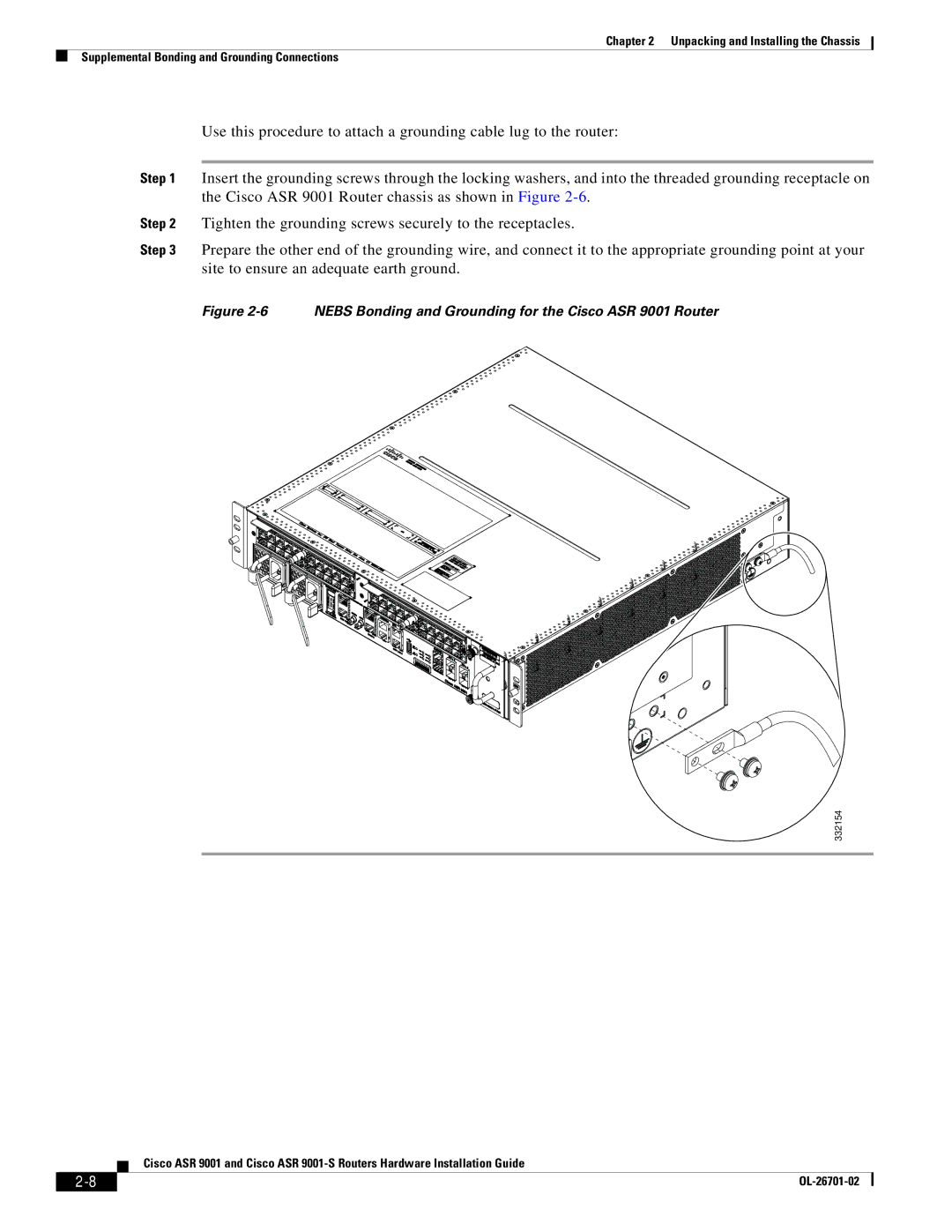 Cisco Systems 9001S, ASR9001s manual Nebs Bonding and Grounding for the Cisco ASR 9001 Router 