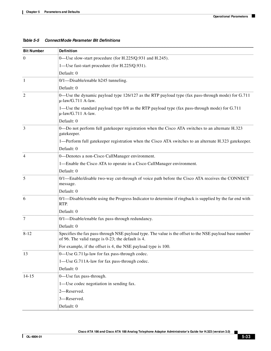 Cisco Systems ATA 188 manual Use slow-start procedure for H.225/Q.931 and H.245, Use fast-start procedure for H.225/Q.931 