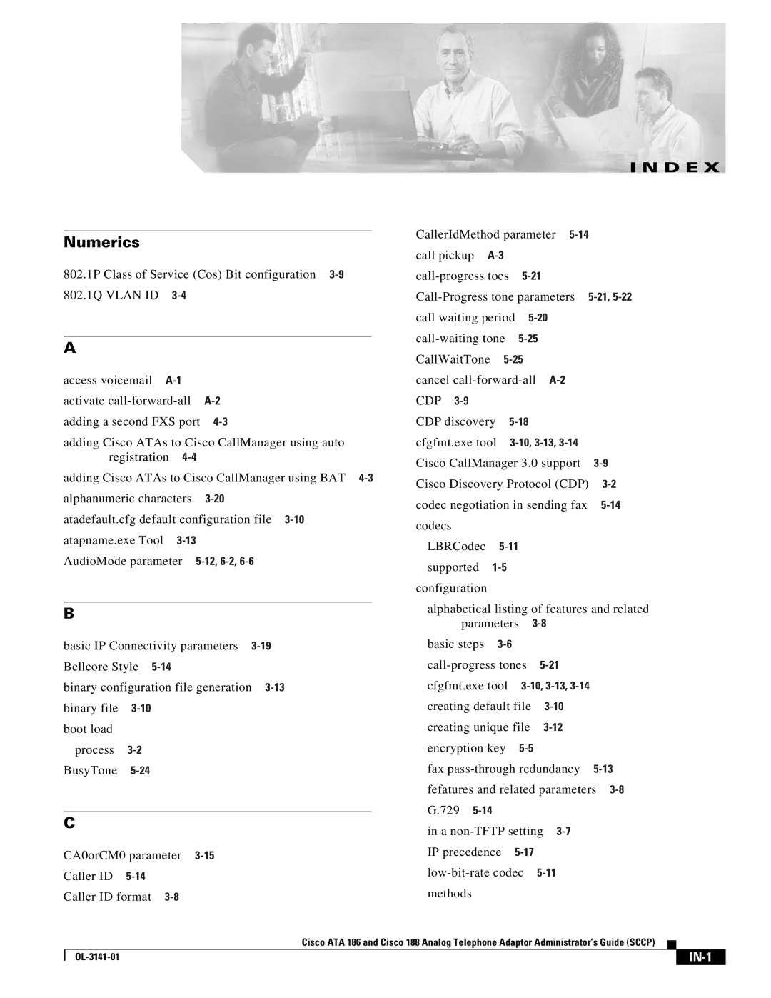 Cisco Systems ATA 188, ATA 186 manual IN-1 