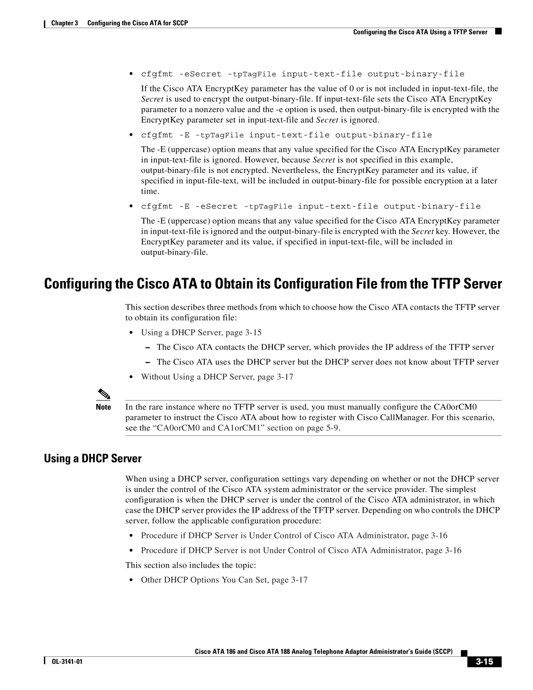 Cisco Systems ATA 188, ATA 186 manual Without Using a Dhcp Server 