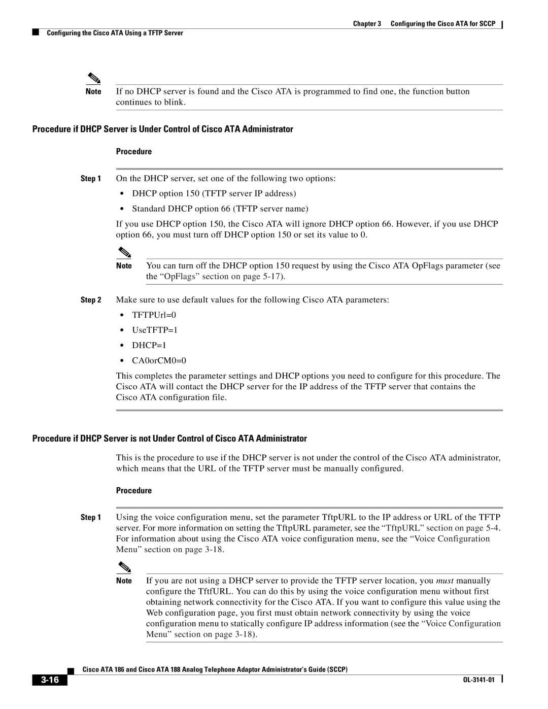 Cisco Systems ATA 186, ATA 188 manual Procedure 