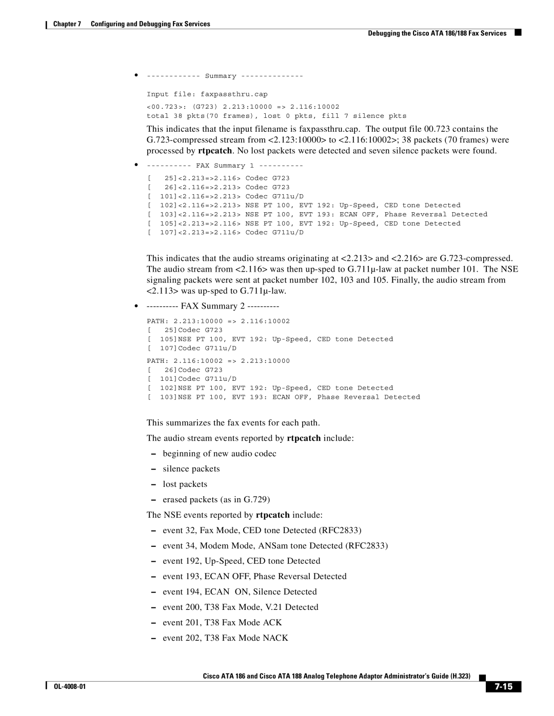 Cisco Systems ATA 188 manual CED tone Detected 