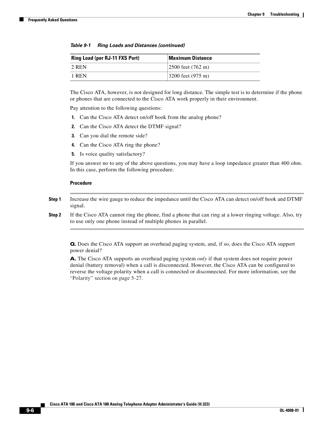 Cisco Systems ATA 188 manual Feet 762 m, Feet 975 m 