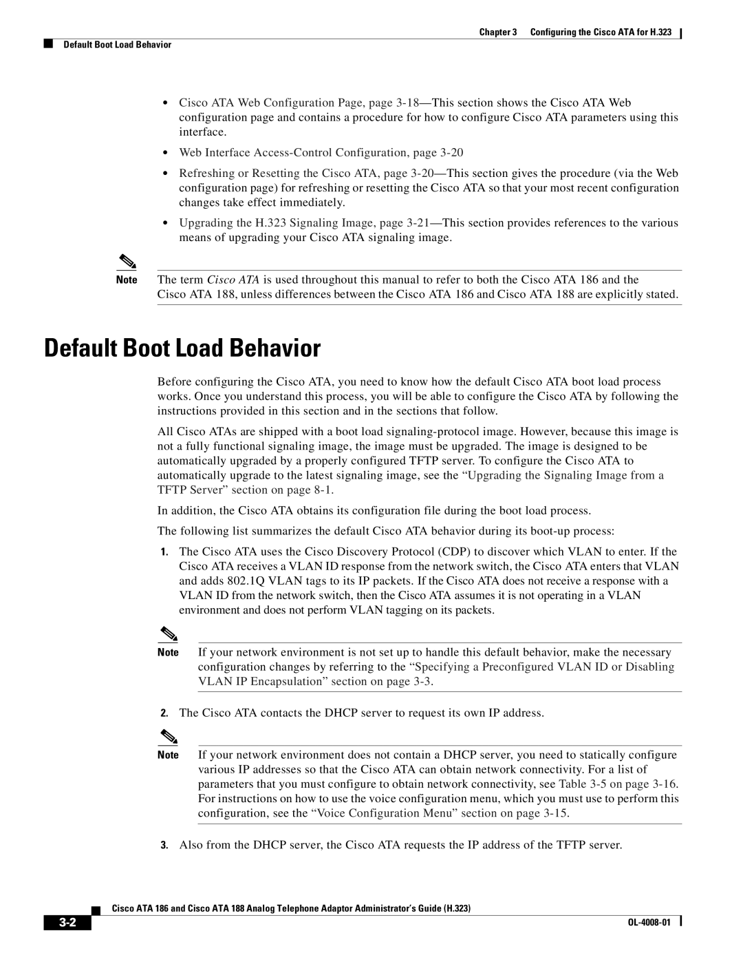 Cisco Systems ATA 188 manual Default Boot Load Behavior 