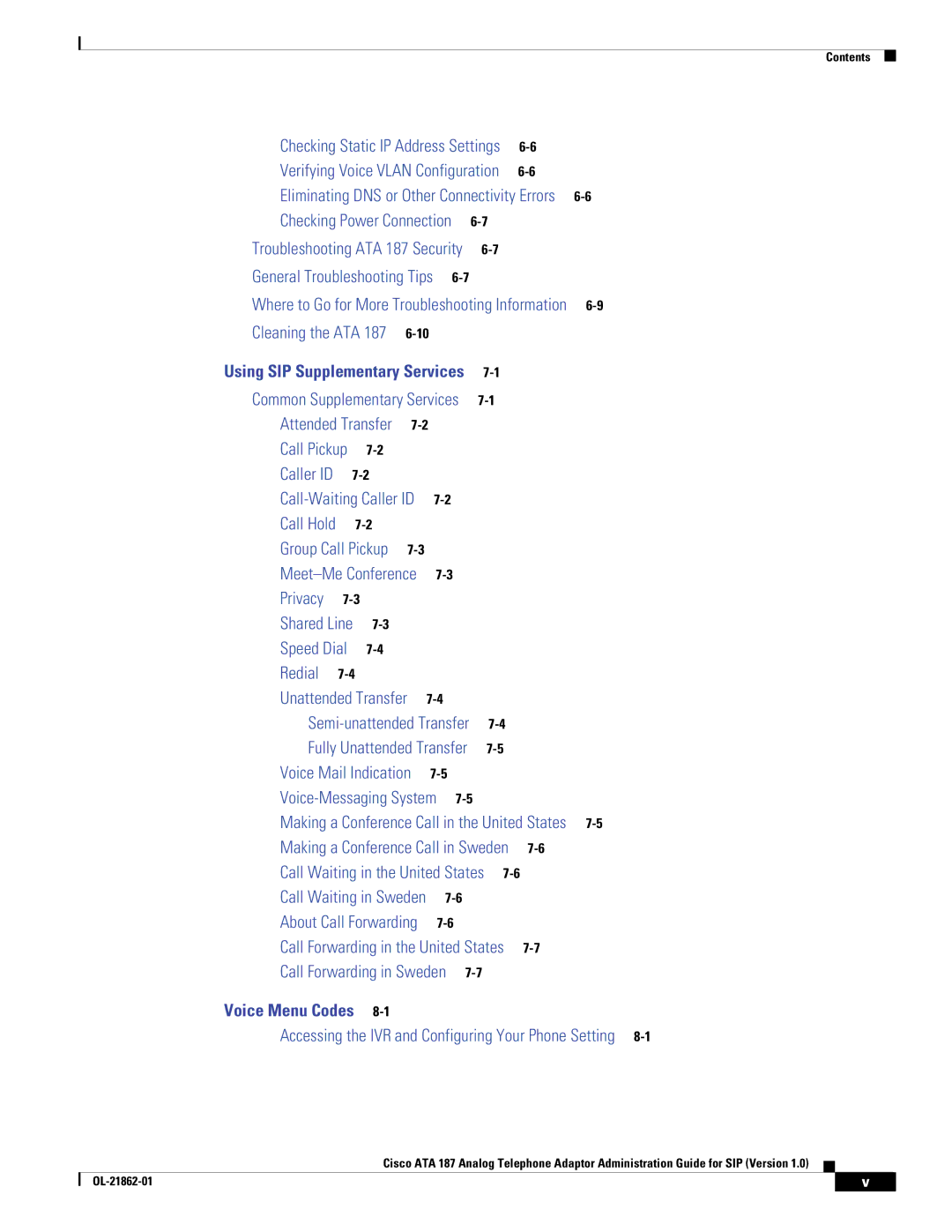 Cisco Systems ATA187I1ARF manual Privacy 