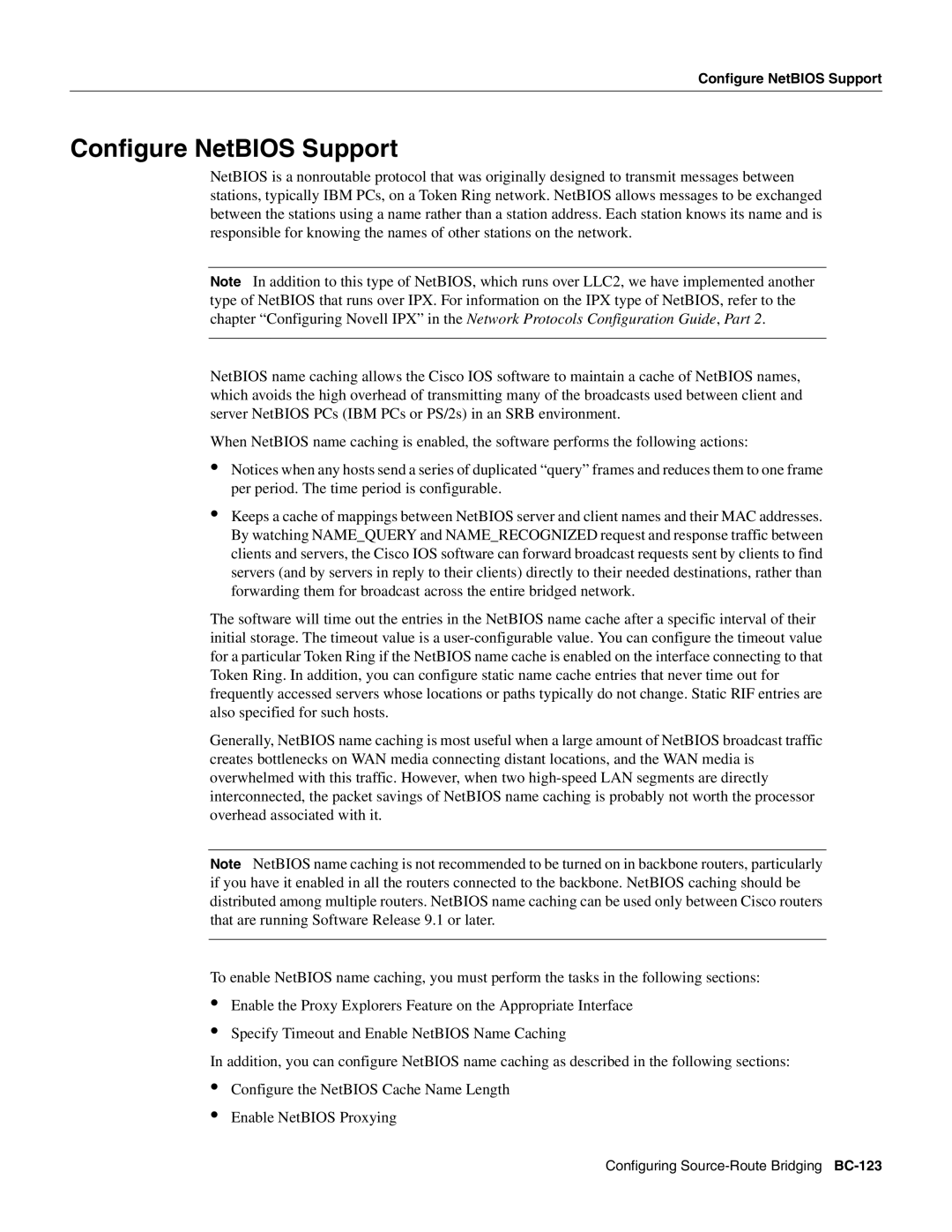 Cisco Systems BC-109 manual Configure NetBIOS Support 