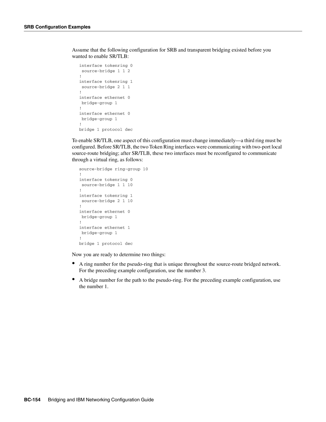 Cisco Systems BC-109 manual BC-154Bridging and IBM Networking Configuration Guide 