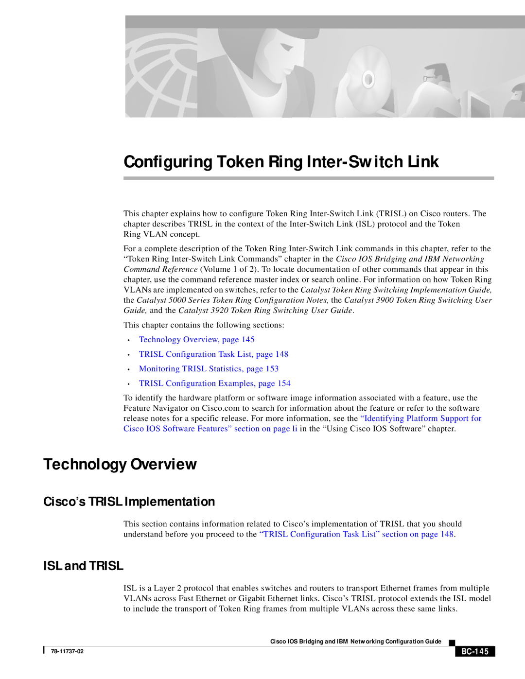 Cisco Systems BC-145 manual Cisco’s Trisl Implementation, ISL and Trisl 