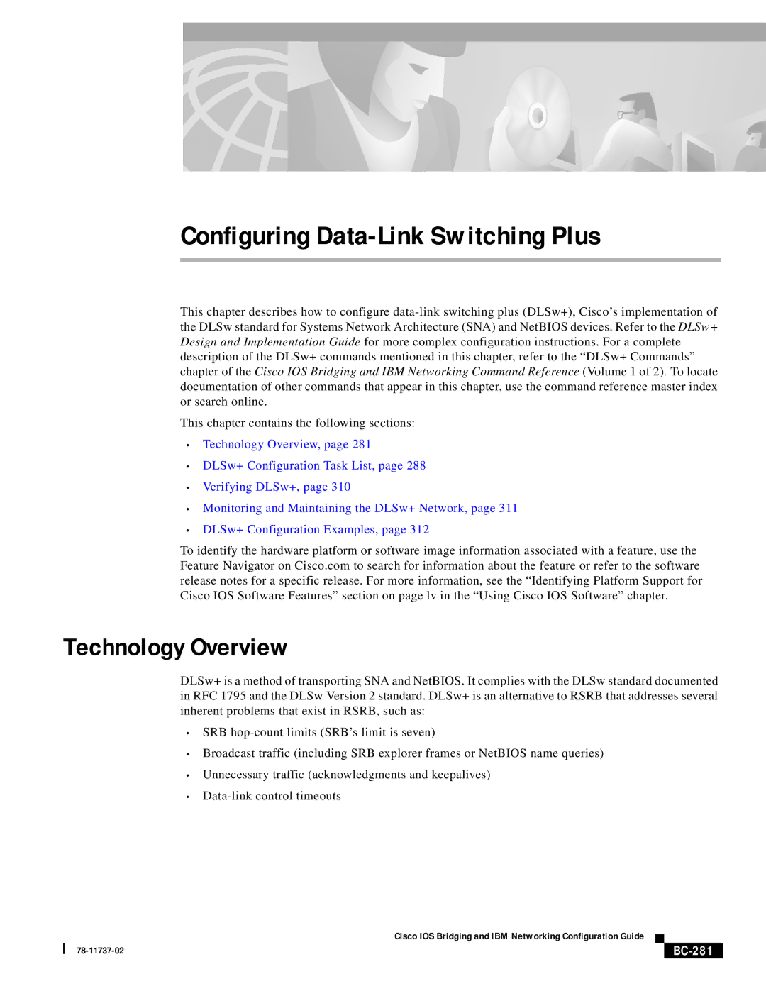 Cisco Systems BC-281 manual Configuring Data-Link Switching Plus 