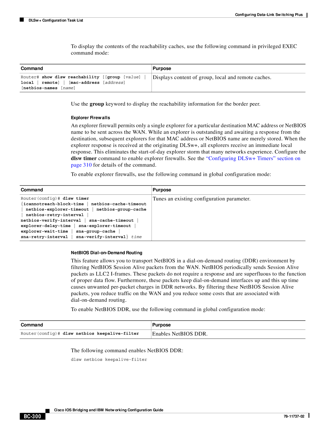 Cisco Systems BC-281 manual Displays content of group, local and remote caches, Explorer Firewalls, BC-300 