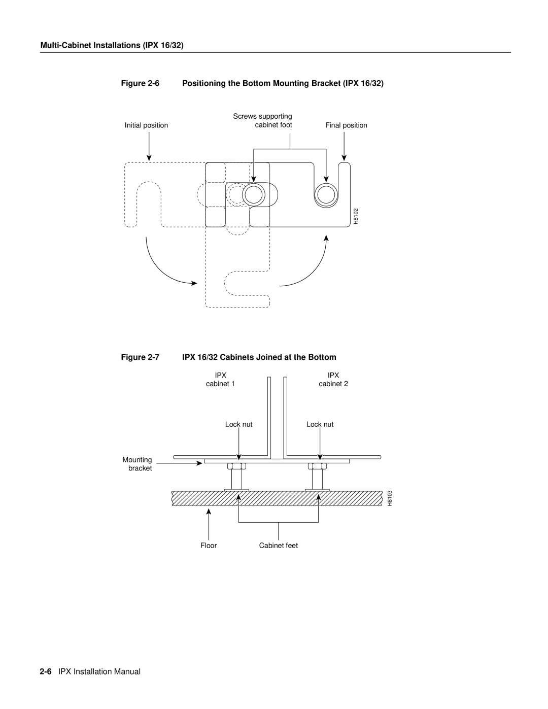 Cisco Systems BPX 8600 Series manual Positioning the Bottom Mounting Bracket IPX 16/32 