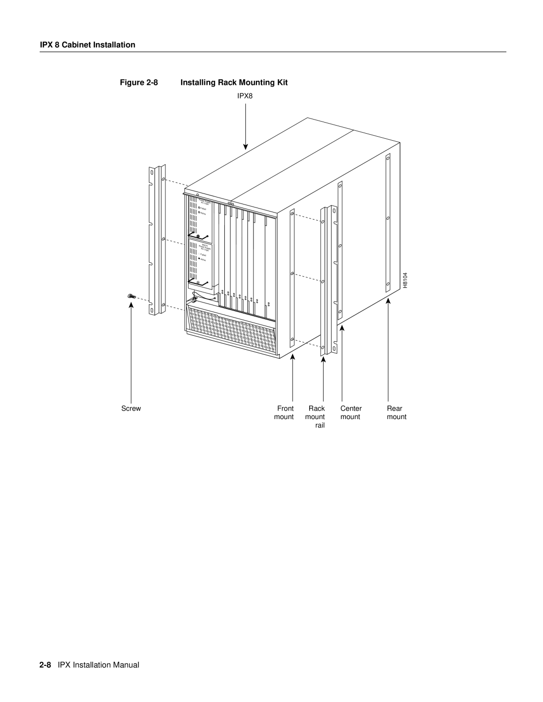 Cisco Systems BPX 8600 Series manual Installing Rack Mounting Kit 