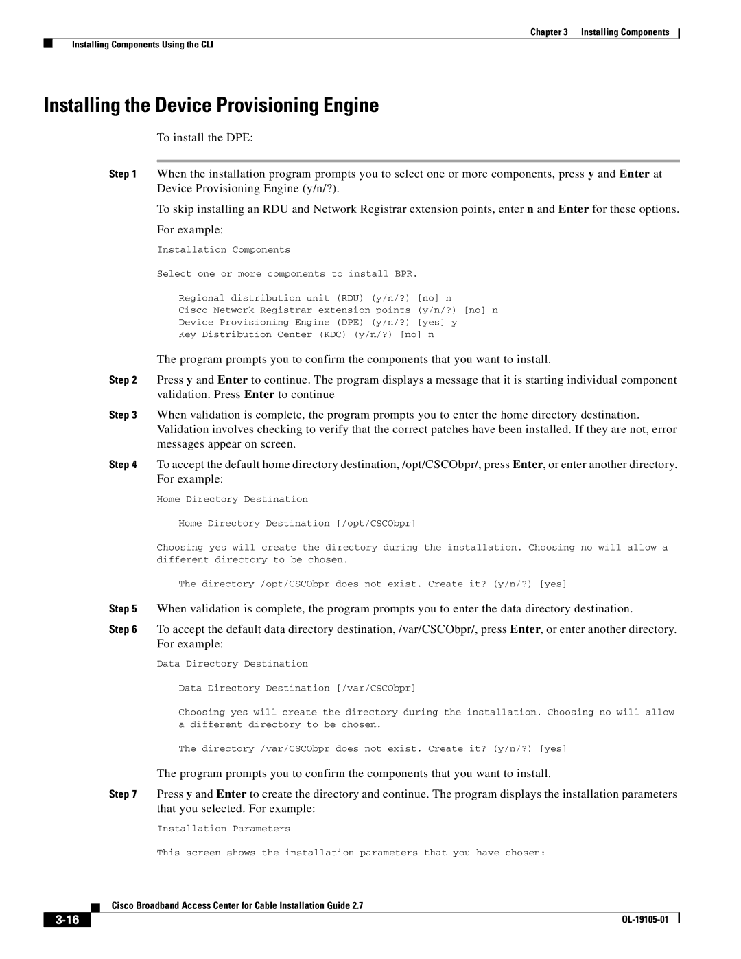 Cisco Systems Broadband Access Center manual Installing the Device Provisioning Engine 