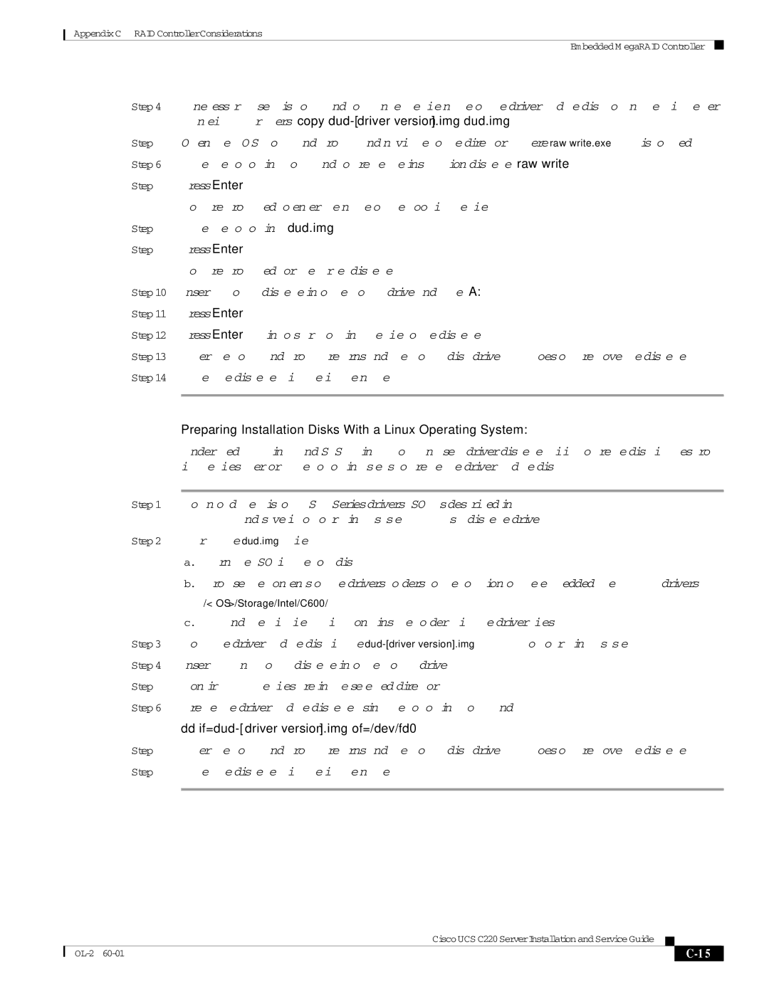 Cisco Systems UCSRAID9266CV, UCSSP6C220E, UCUCSEZC220M3S manual Preparing Installation Disks With a Linux Operating System 