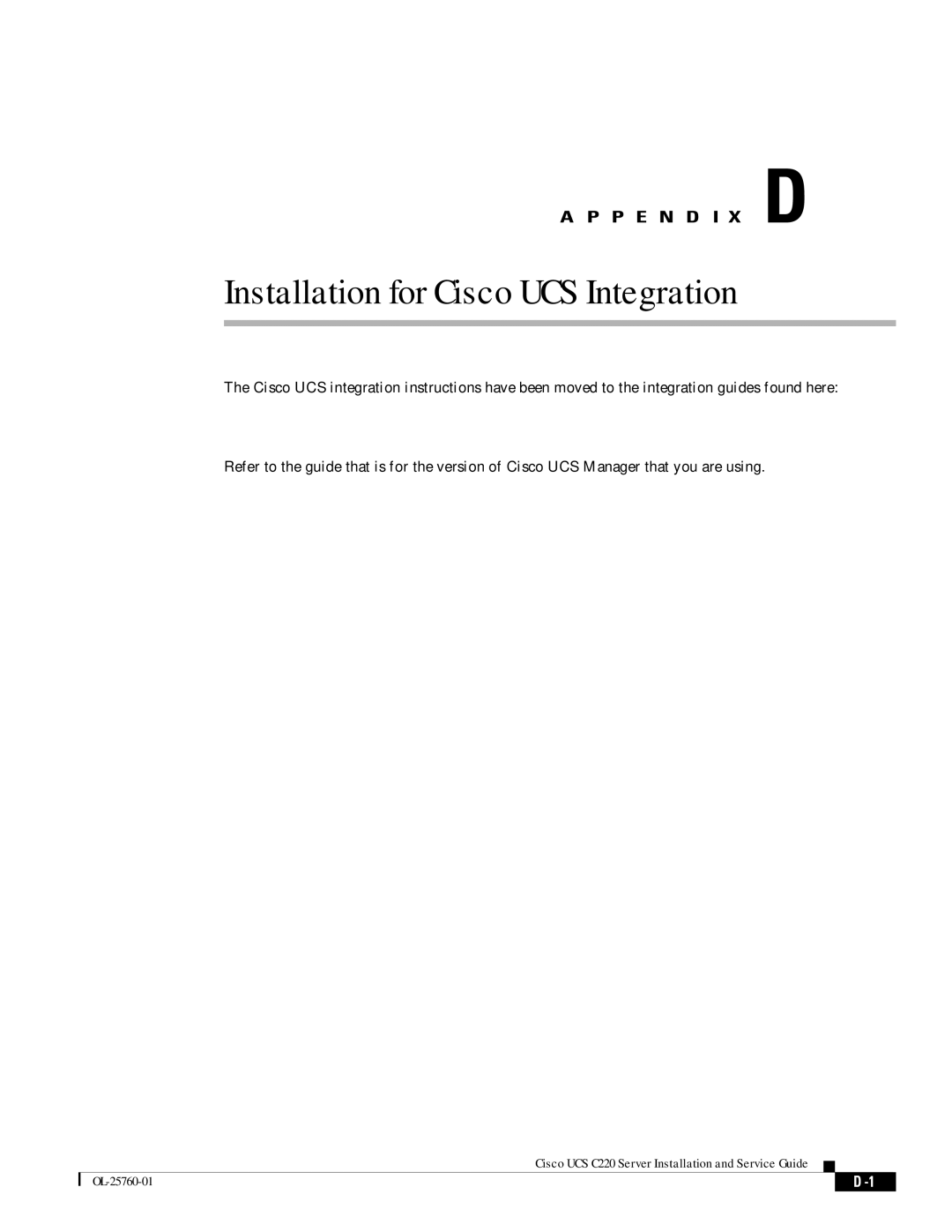 Cisco Systems UCSRAID9266CV, UCSSP6C220E, UCUCSEZC220M3S, 9266CV-8i manual Installation for Cisco UCS Integration 