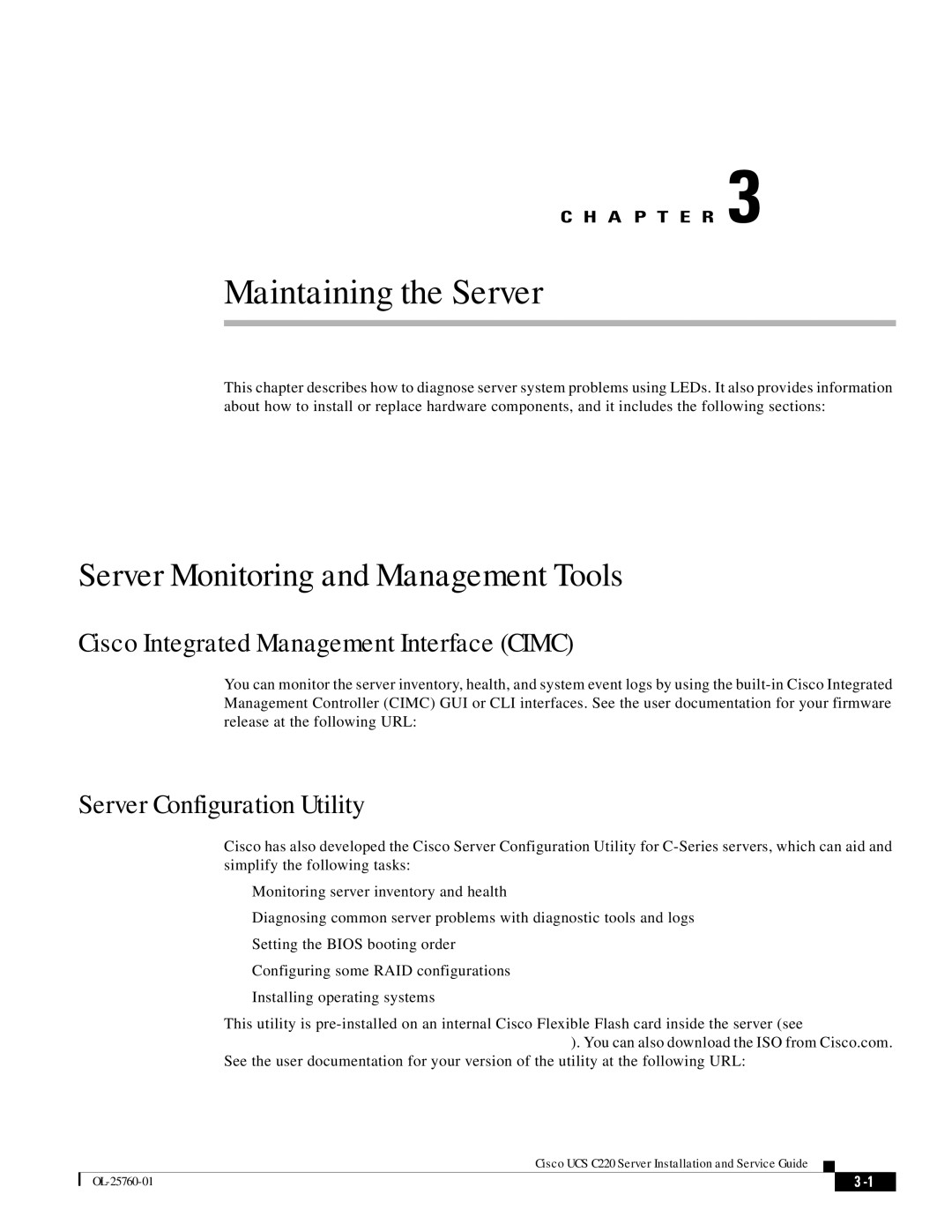 Cisco Systems UCUCSEZC220M3S, 9266CV-8i Server Monitoring and Management Tools, Cisco Integrated Management Interface Cimc 