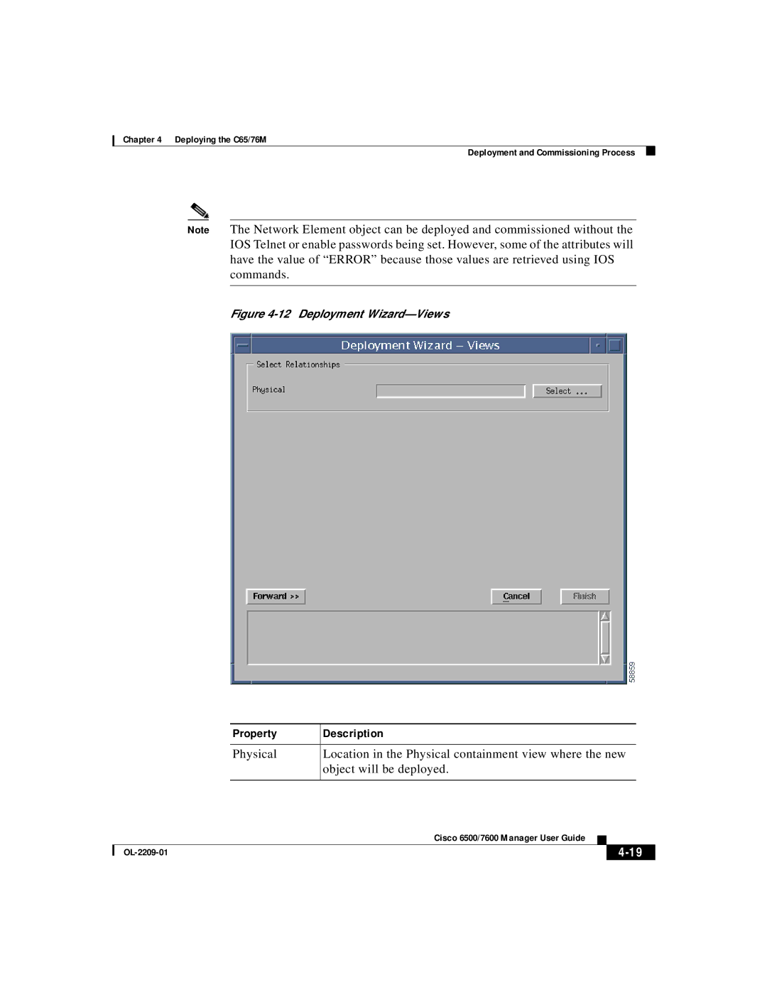 Cisco Systems 76M, C65 manual Deployment Wizard-Views 