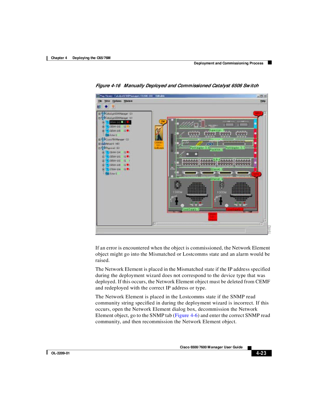 Cisco Systems 76M, C65 manual Manually Deployed and Commissioned Catalyst 6506 Switch 