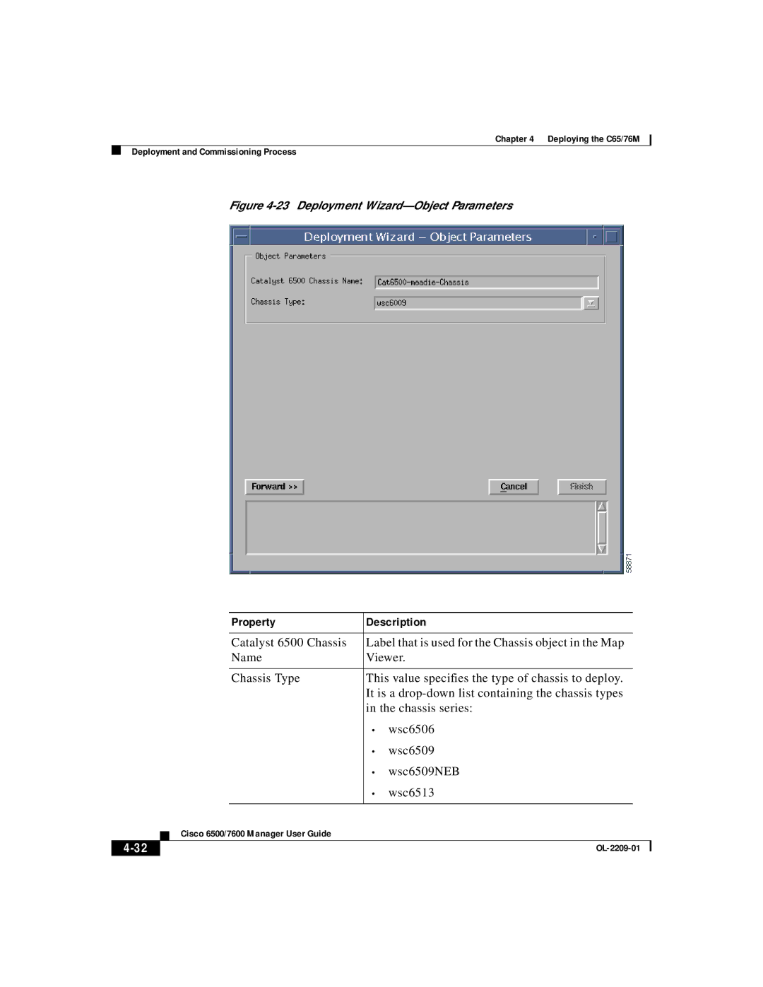 Cisco Systems C65, 76M manual Deployment Wizard-Object Parameters 