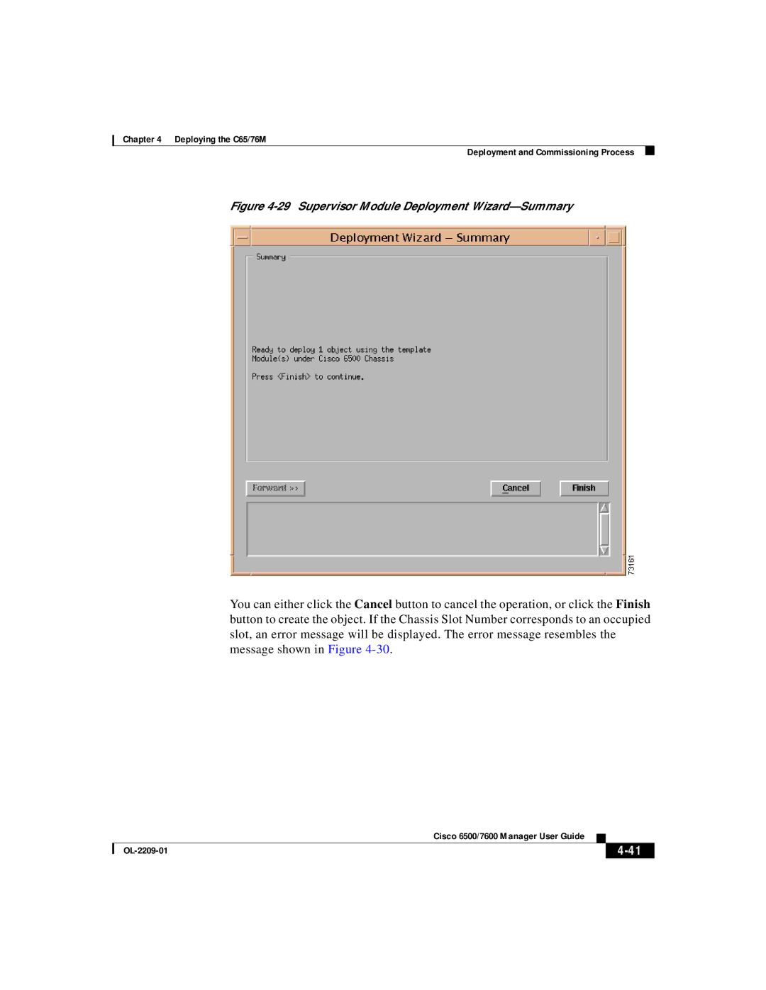 Cisco Systems 76M, C65 manual Supervisor Module Deployment Wizard-Summary 