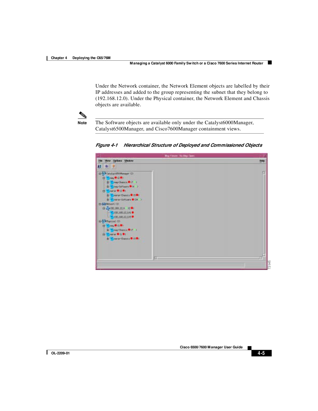 Cisco Systems 76M, C65 manual Hierarchical Structure of Deployed and Commissioned Objects 