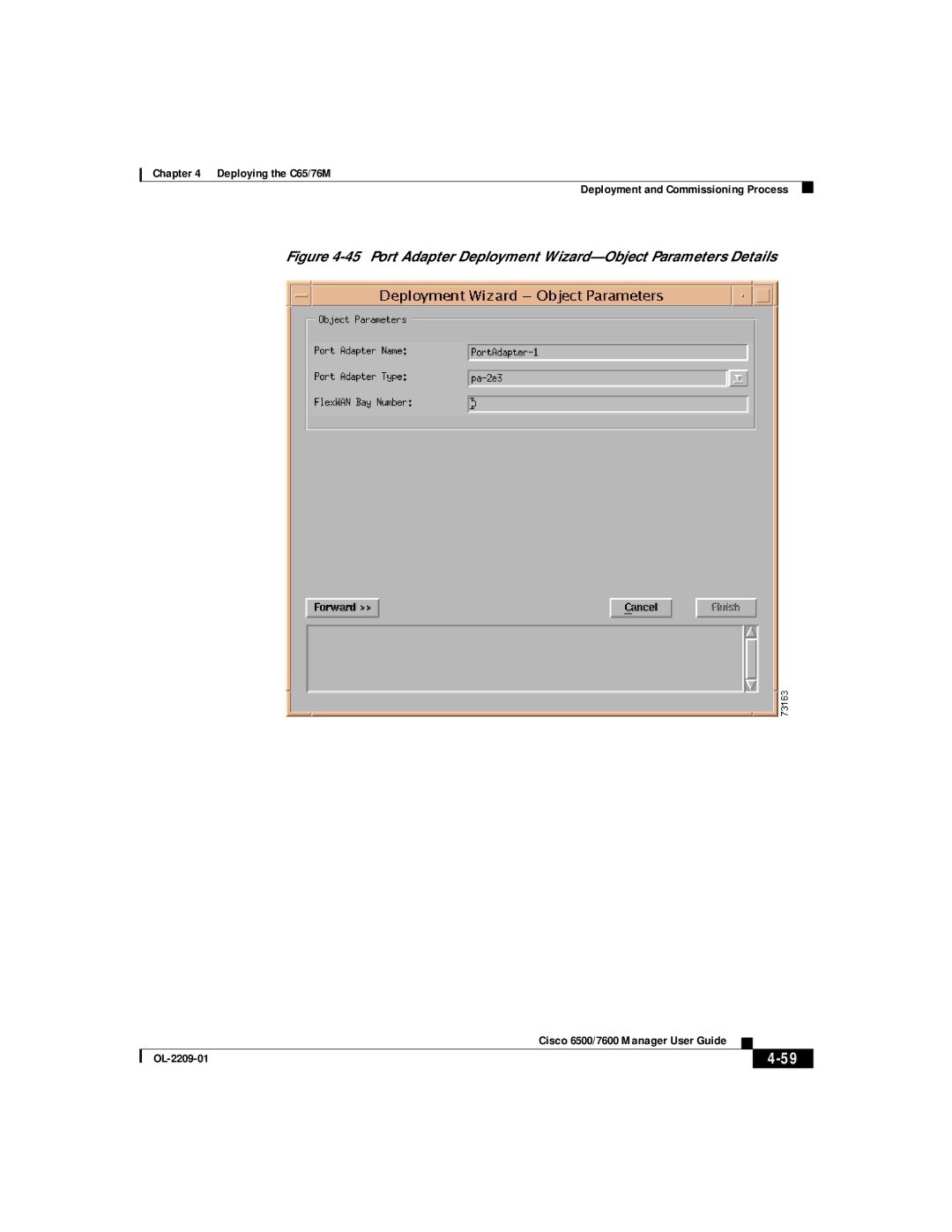 Cisco Systems 76M, C65 manual Port Adapter Deployment Wizard-Object Parameters Details 