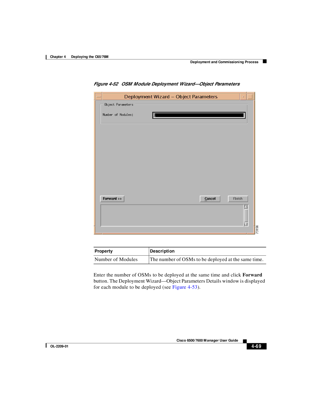 Cisco Systems 76M, C65 manual OSM Module Deployment Wizard-Object Parameters 