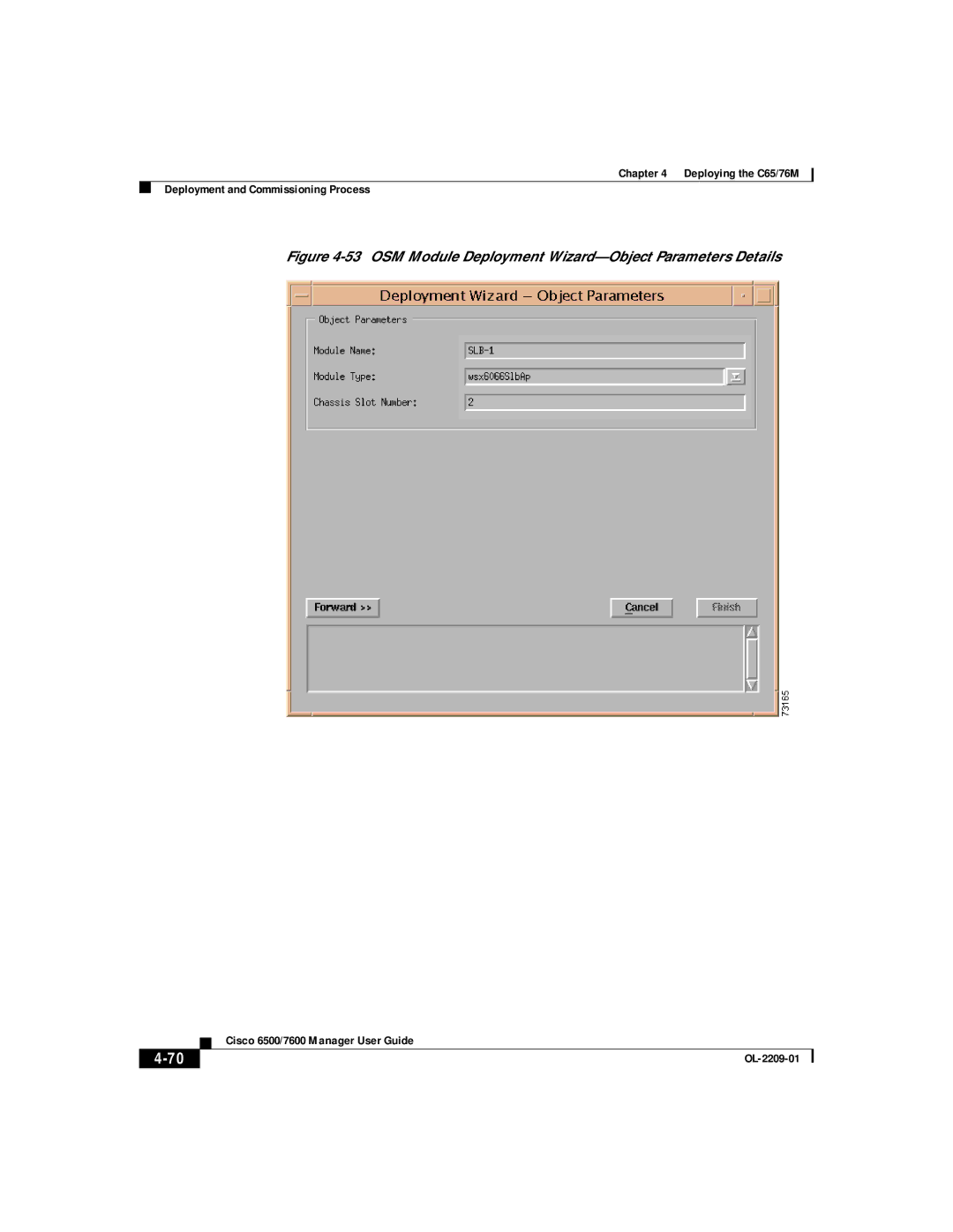 Cisco Systems C65, 76M manual OSM Module Deployment Wizard-Object Parameters Details 