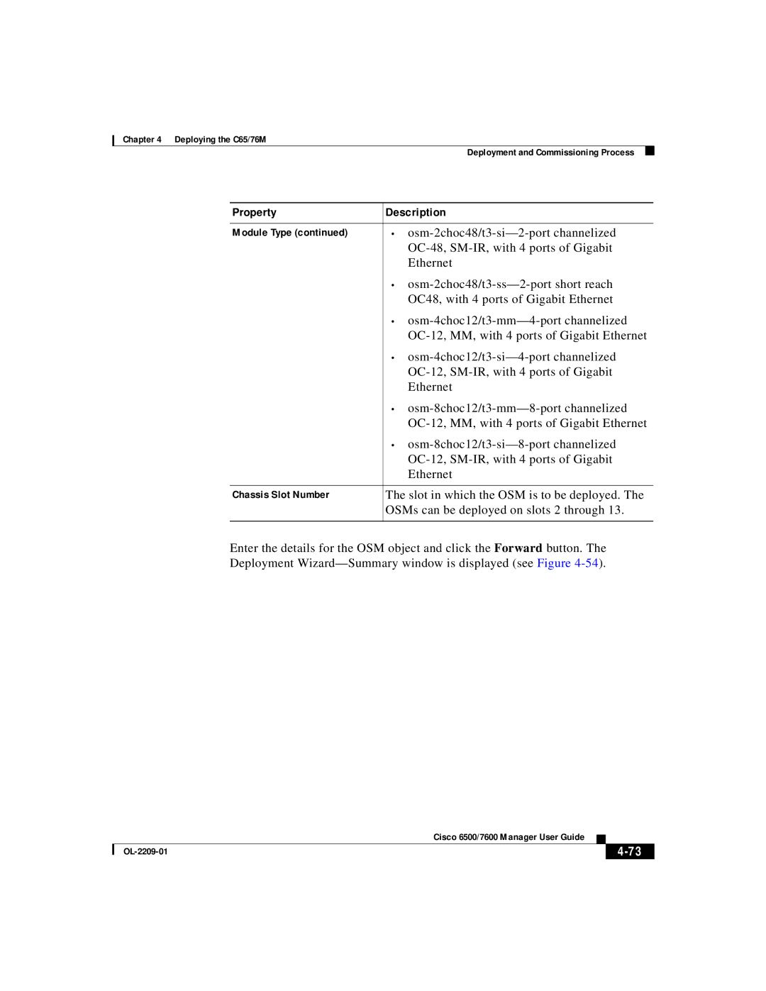 Cisco Systems 76M, C65 manual Osm-2choc48/t3-si-2-port channelized 