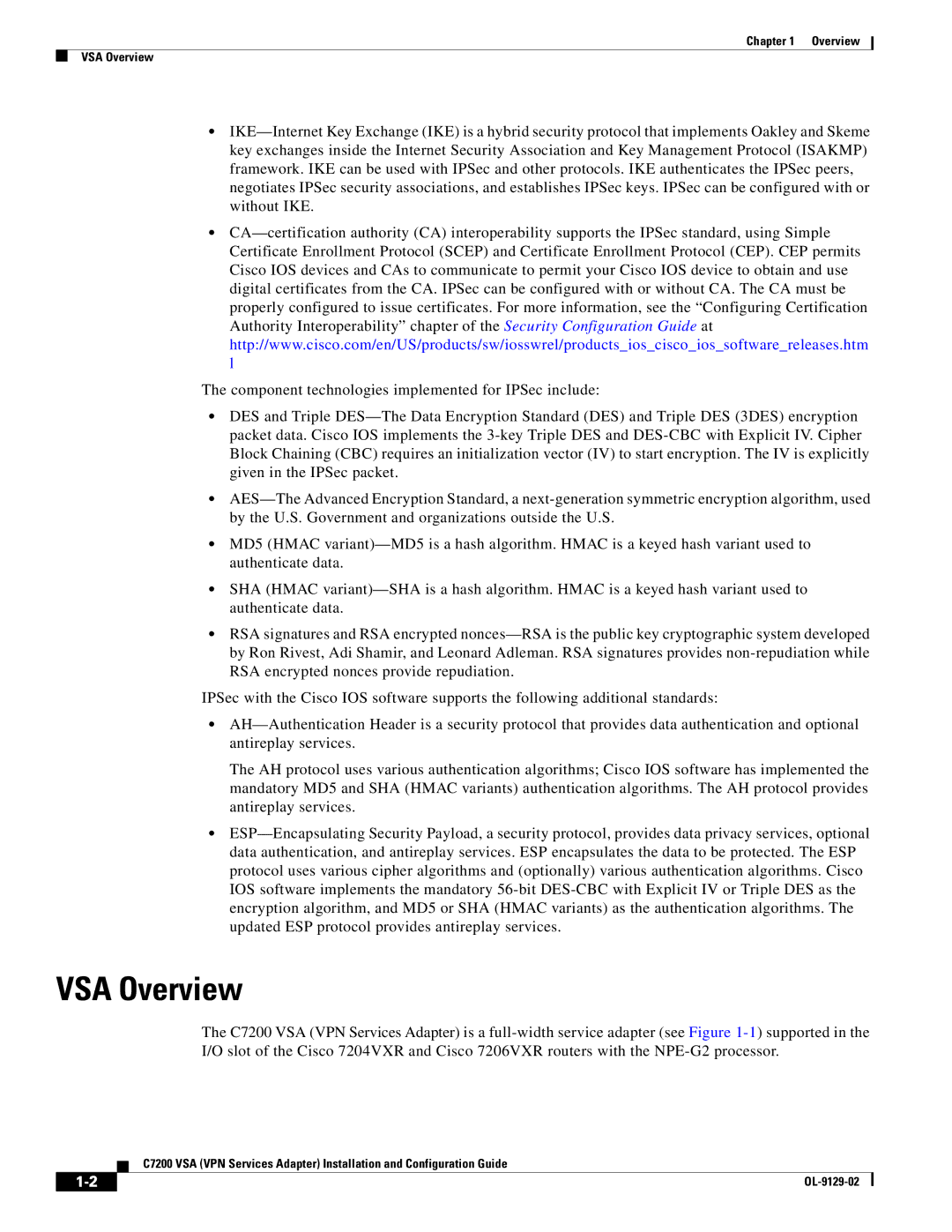 Cisco Systems C7200 manual VSA Overview 