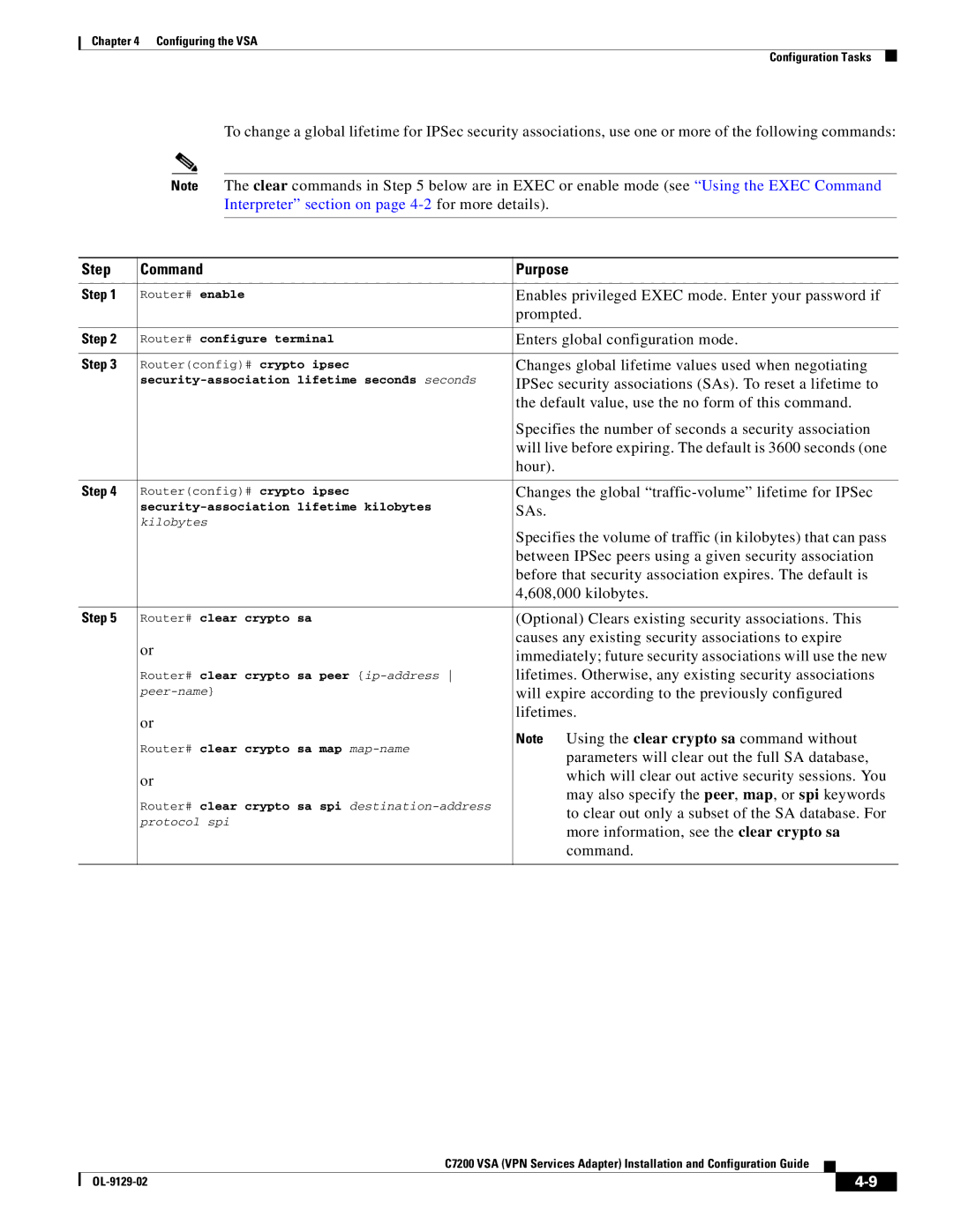 Cisco Systems C7200 manual Step Command Purpose 