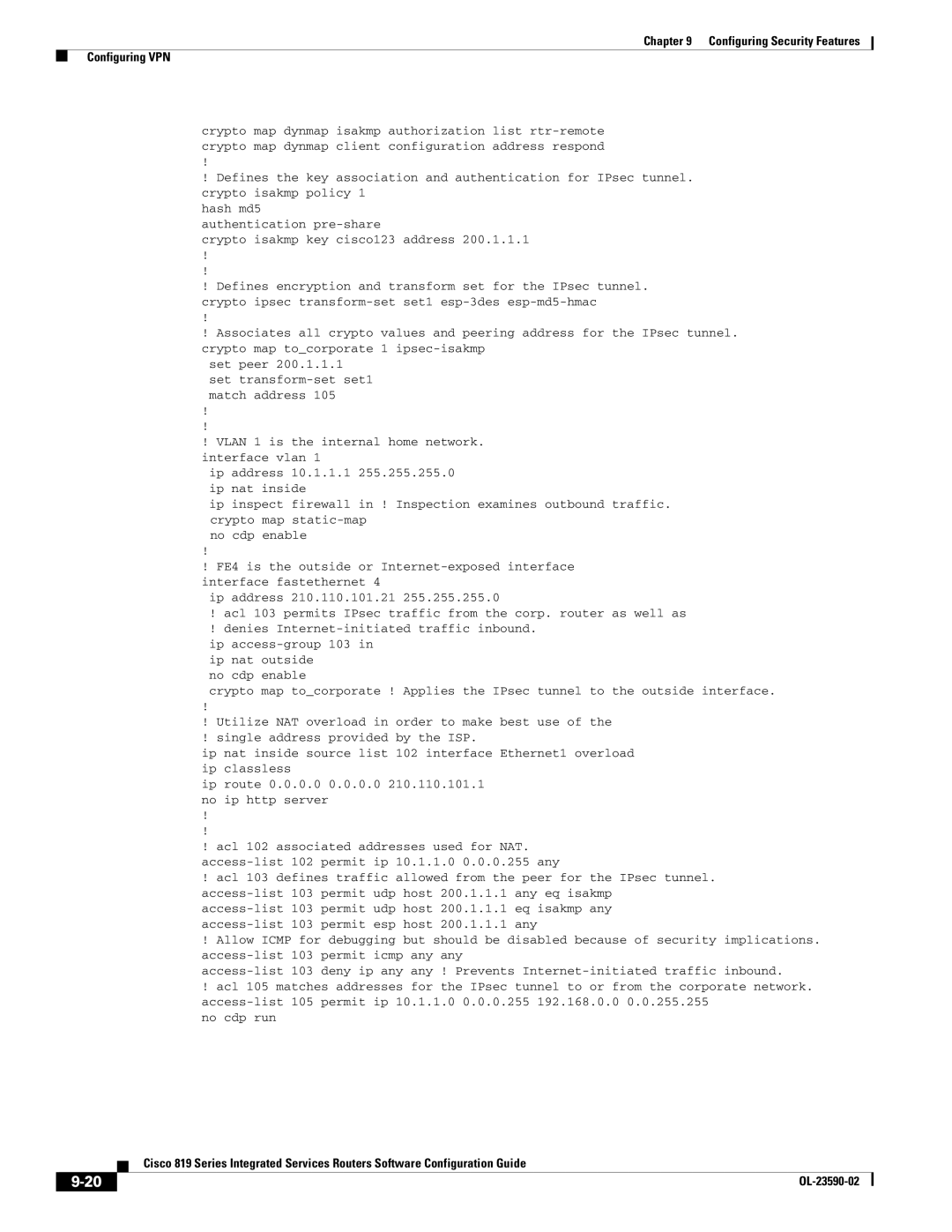 Cisco Systems C819GUK9, C819HG4GVK9 manual No cdp run 