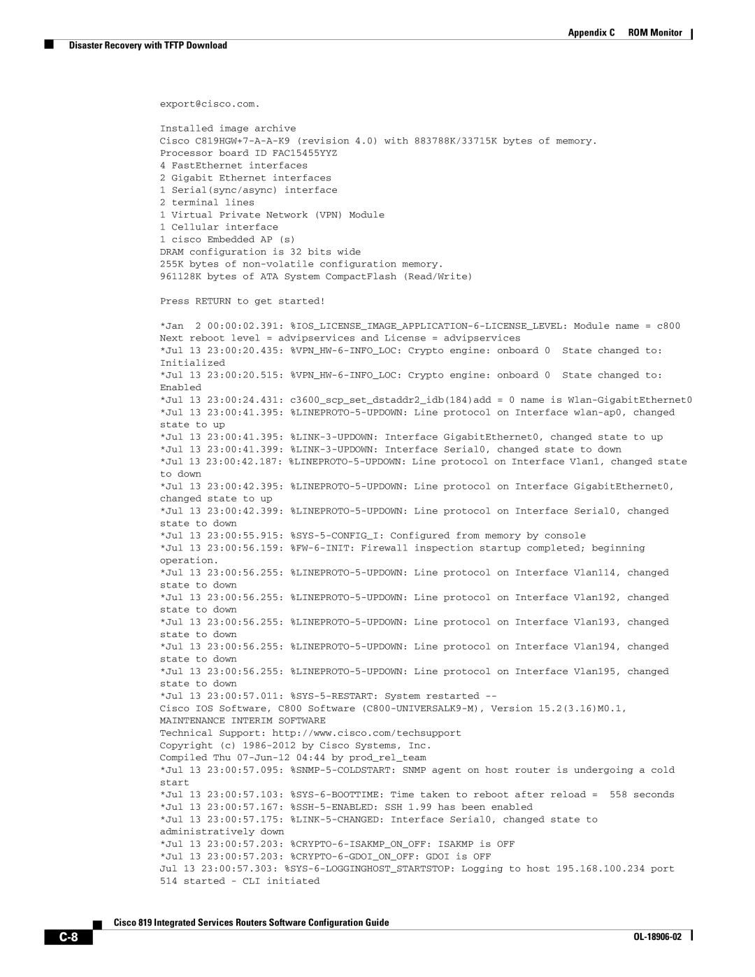 Cisco Systems C819GUK9, C819HG4GVK9 manual Embedded AP s 