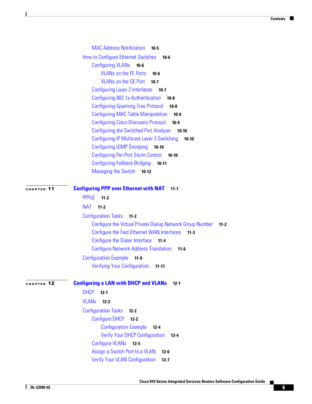 Cisco Systems C819HG4GVK9, C819GUK9 manual Nat 