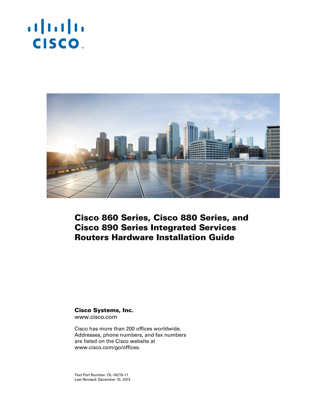 Cisco Systems C892FSPK9 manual Cisco Systems, Inc 