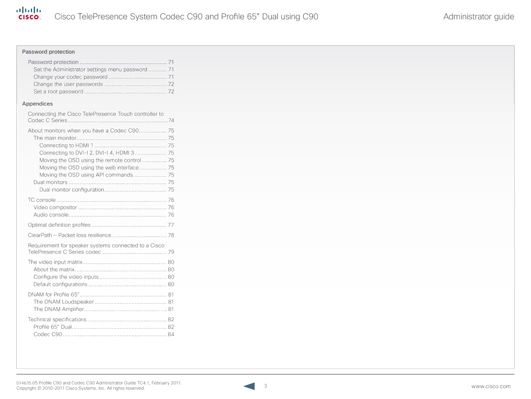 Cisco Systems C90 manual Administrator guide 