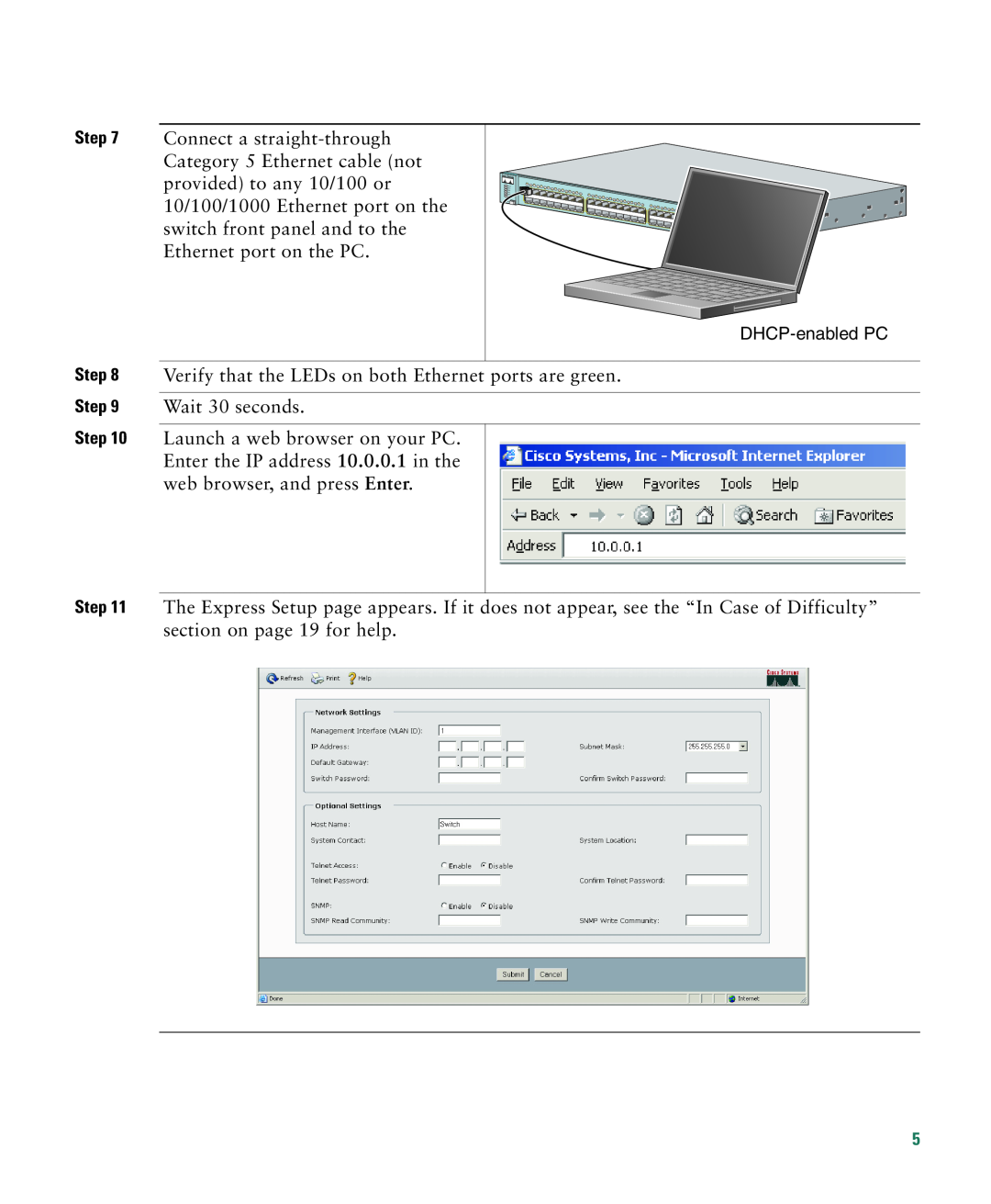 Cisco Systems CATALYST 2950 manual Verify that the LEDs on both Ethernet ports are green 