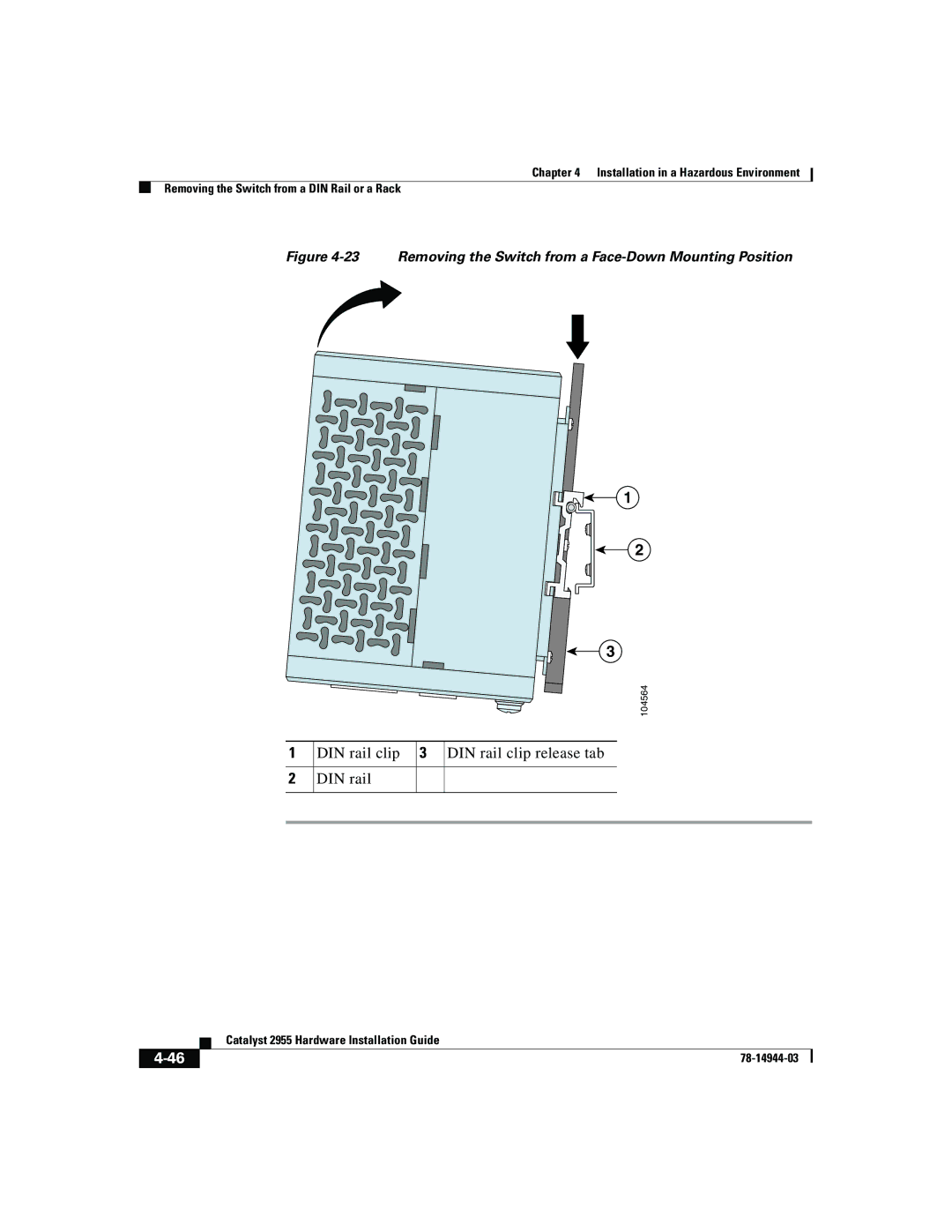 Cisco Systems Catalyst 2955 manual Removing the Switch from a Face-Down Mounting Position 