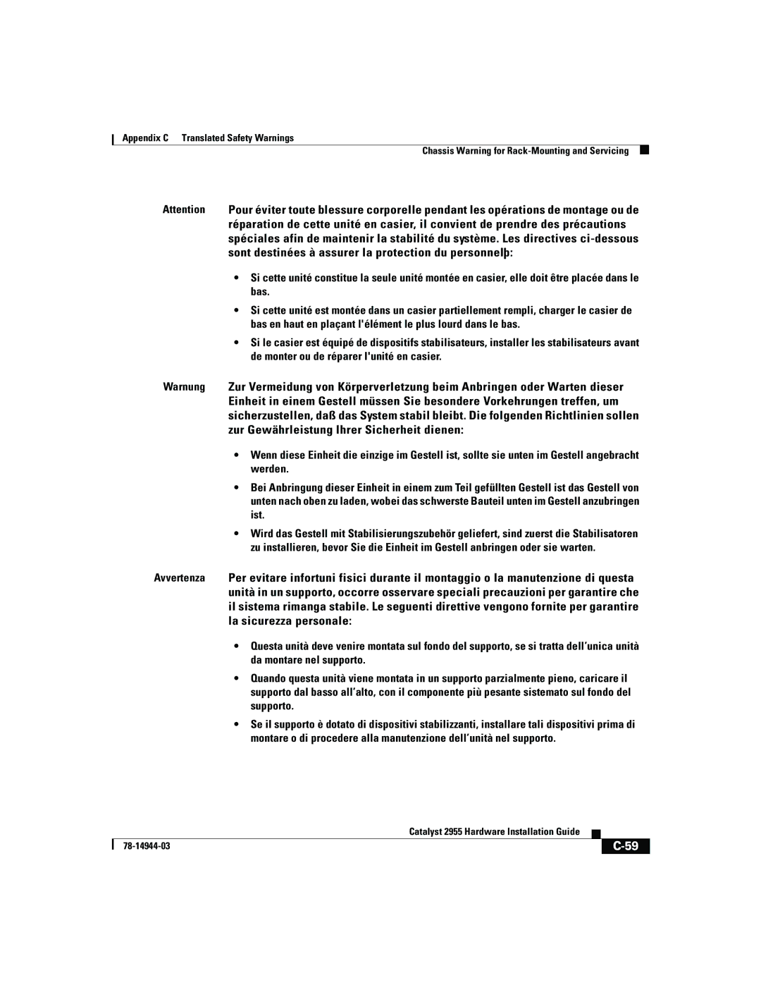 Cisco Systems Catalyst 2955 manual 78-14944-03 