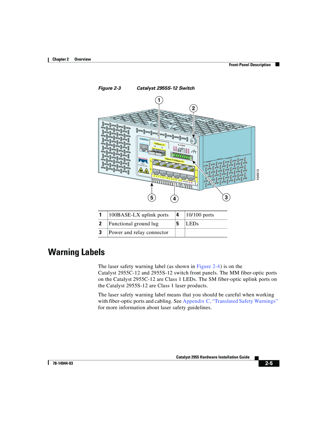 Cisco Systems manual Catalyst 2955S-12 Switch 