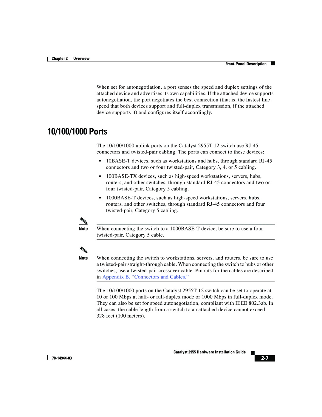 Cisco Systems Catalyst 2955 manual 10/100/1000 Ports 