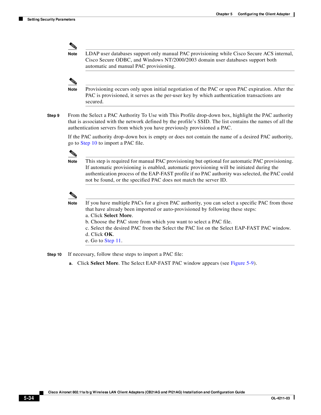 Cisco Systems CB21AG manual Click Select More 