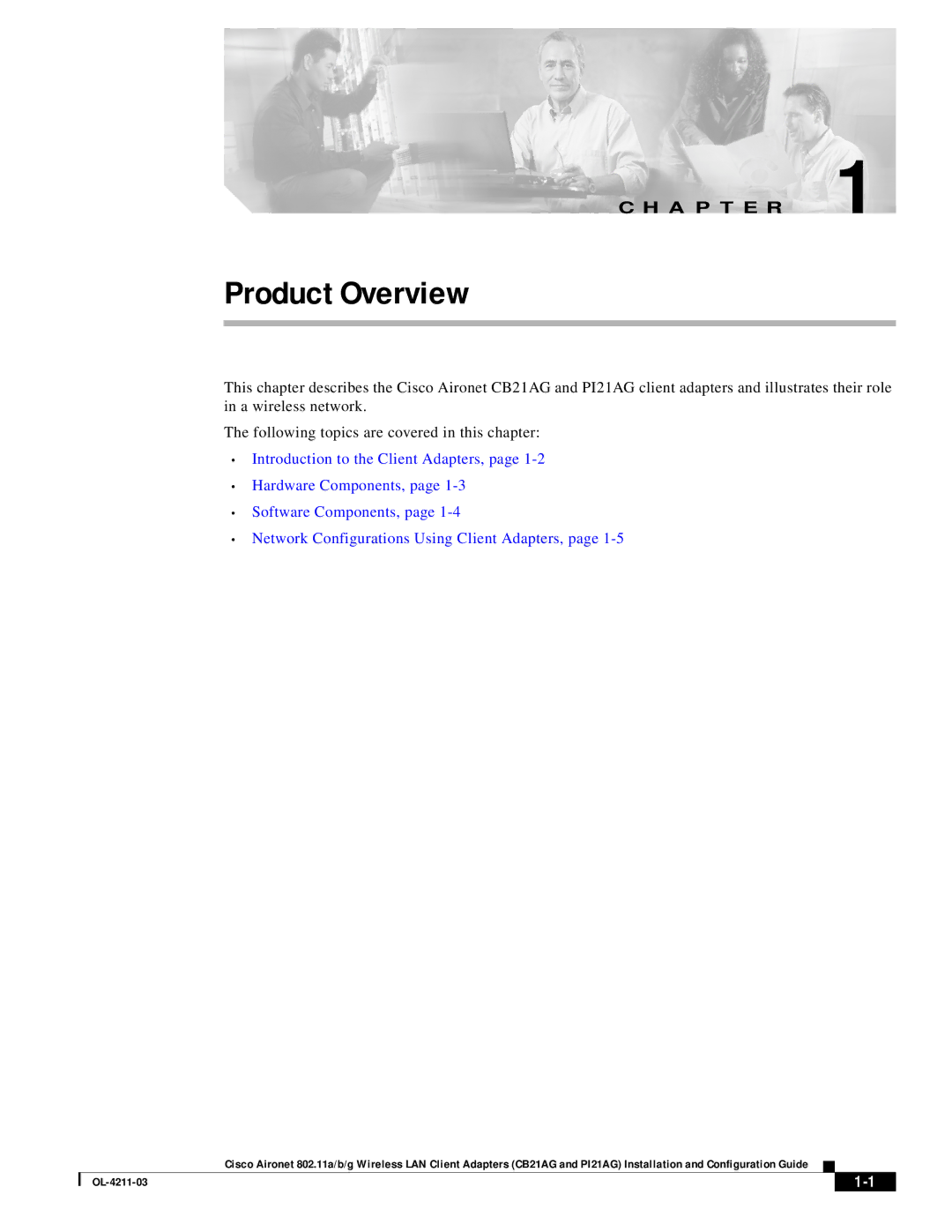 Cisco Systems CB21AG manual Product Overview 